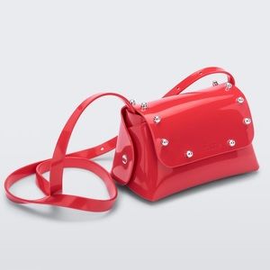 Melissa Mini Cross II Red Studded Bag with Adjustable Strap NWT